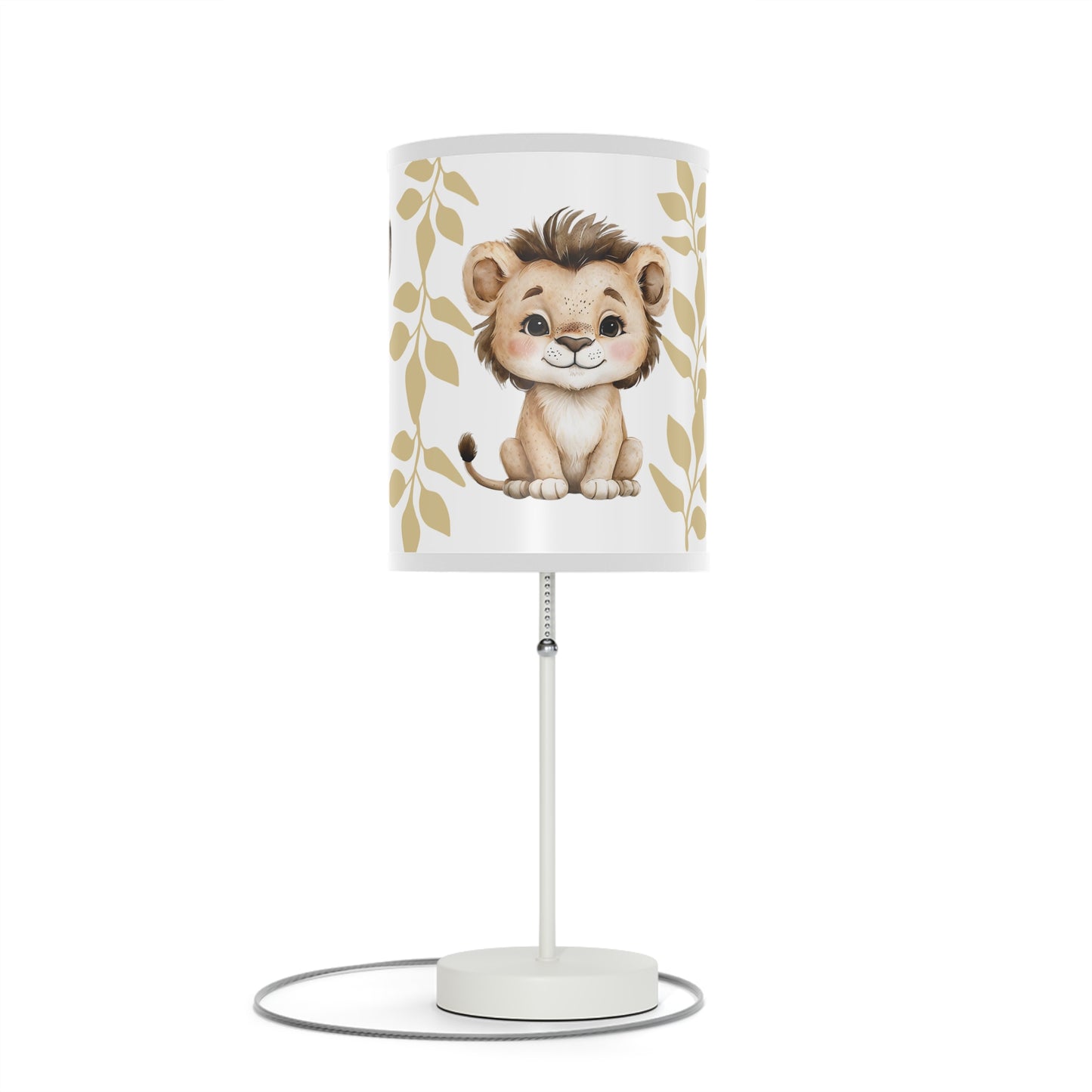 Lamp on Stand - Baby Zebra Lion Giraffe Safari Nursery Decor