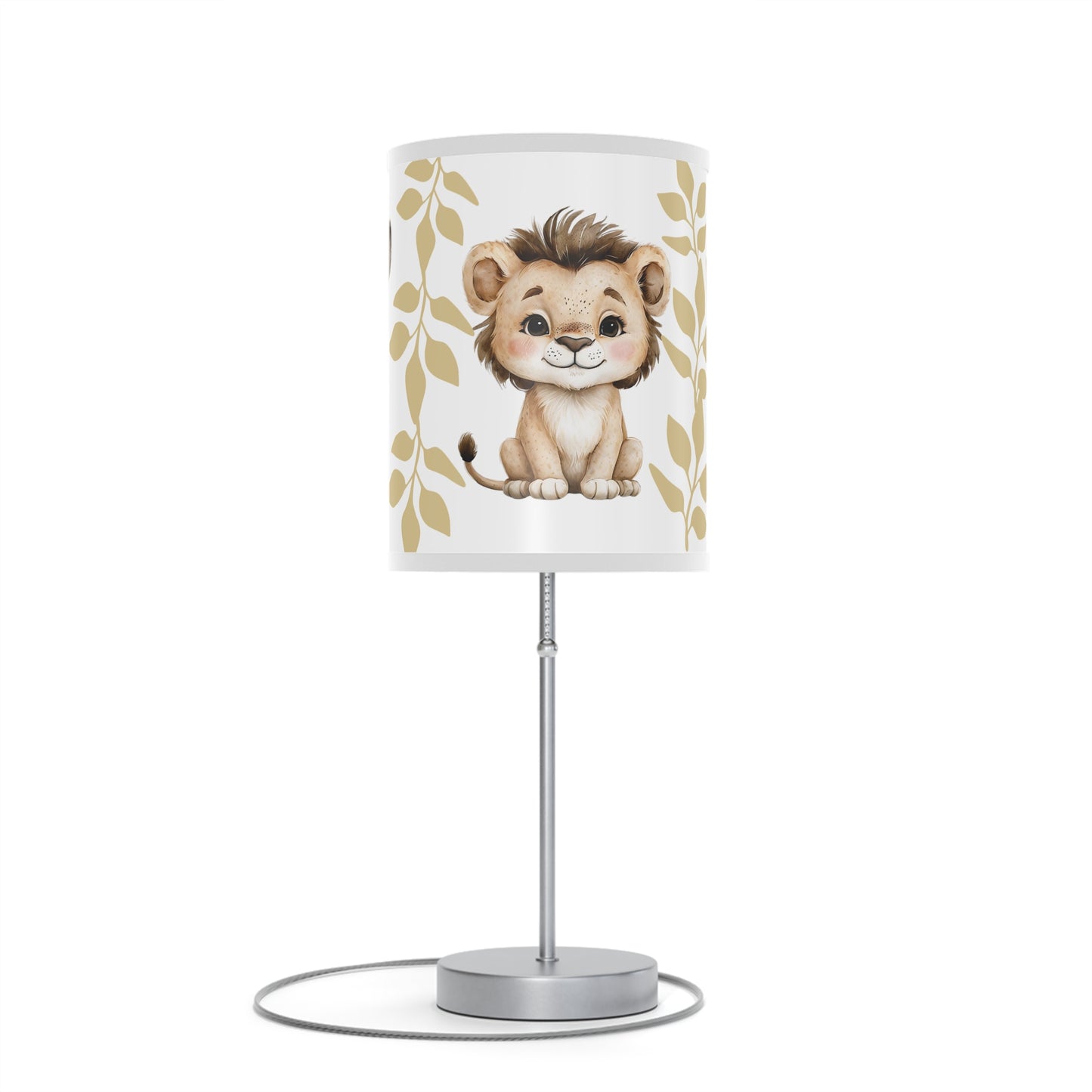 Lamp on Stand - Baby Zebra Lion Giraffe Safari Nursery Decor