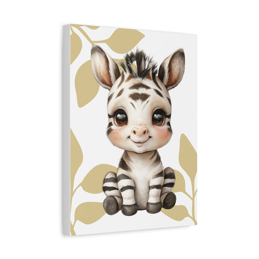 Canvas Print - Baby Zebra Illustration