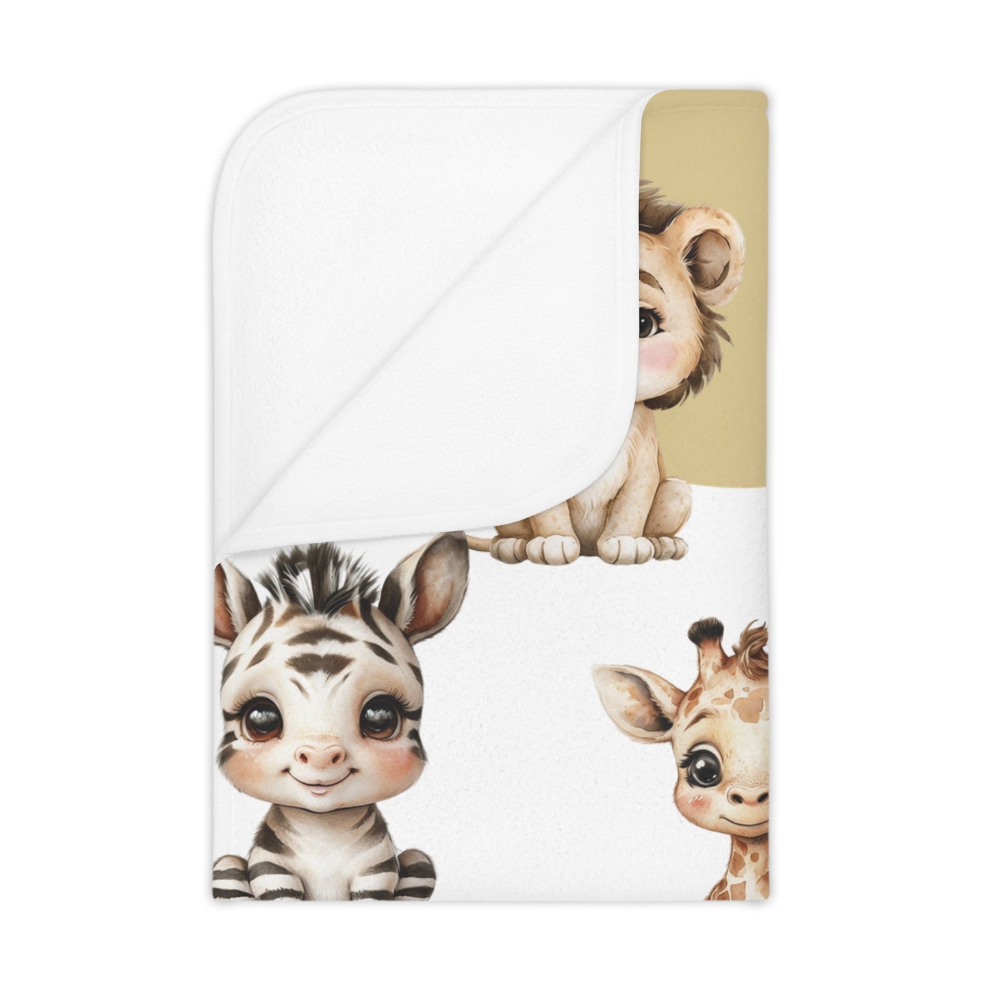 Personalized Safari Animal Toddler Blanket